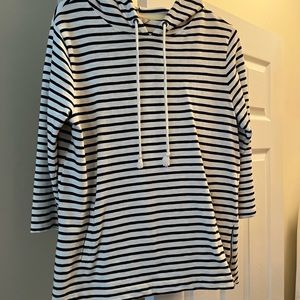Banana Republic quarter zip jacket black white size M